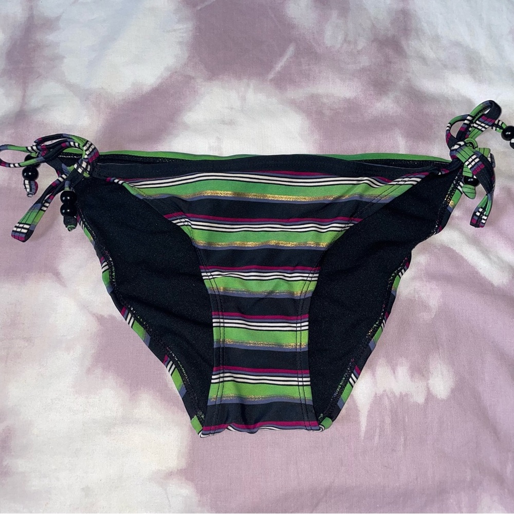 Women’s French Connection Stripped Beaded Bikini Bottom